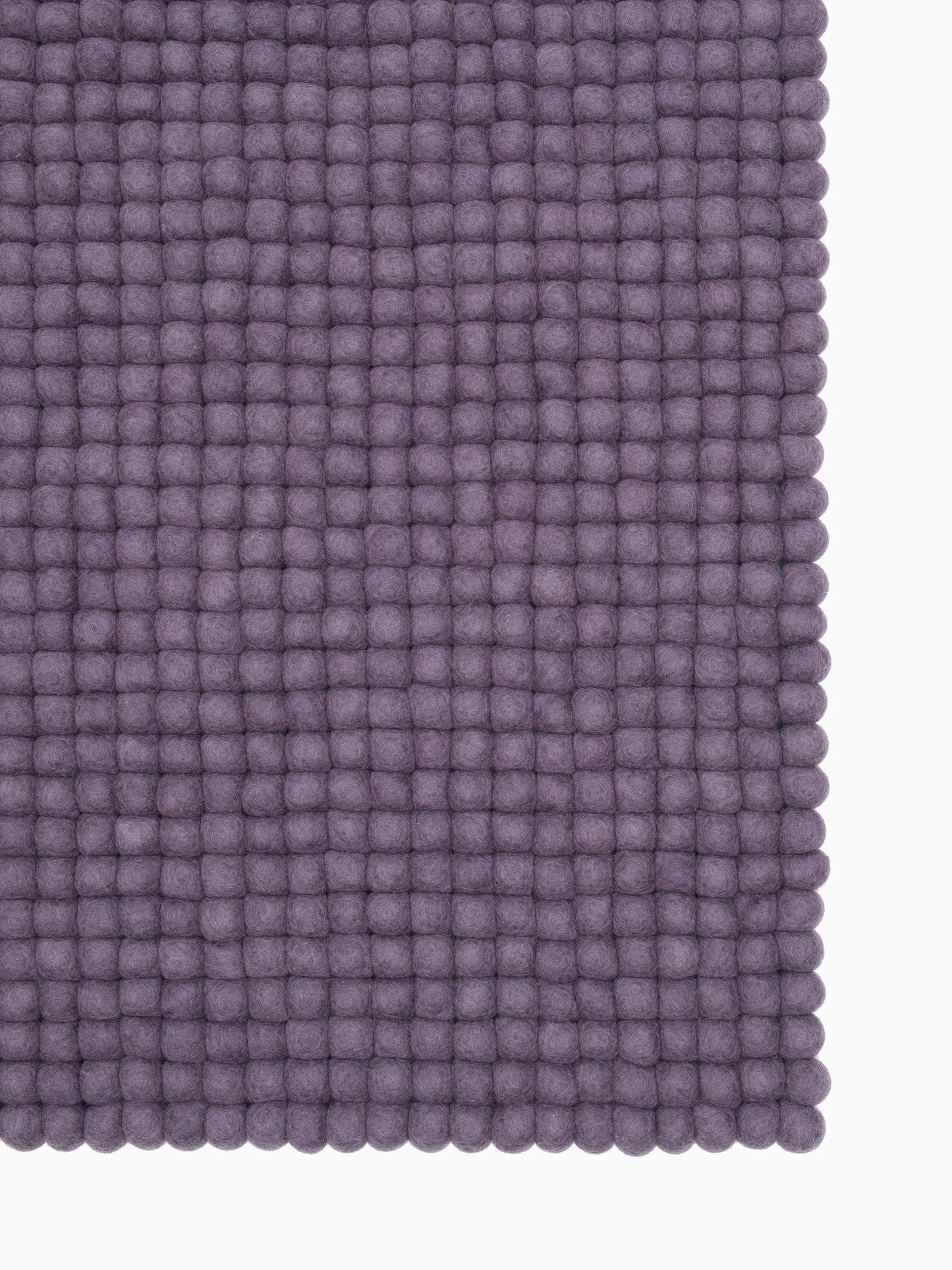 Rechteckiger Filzkugelteppich Mono Colour