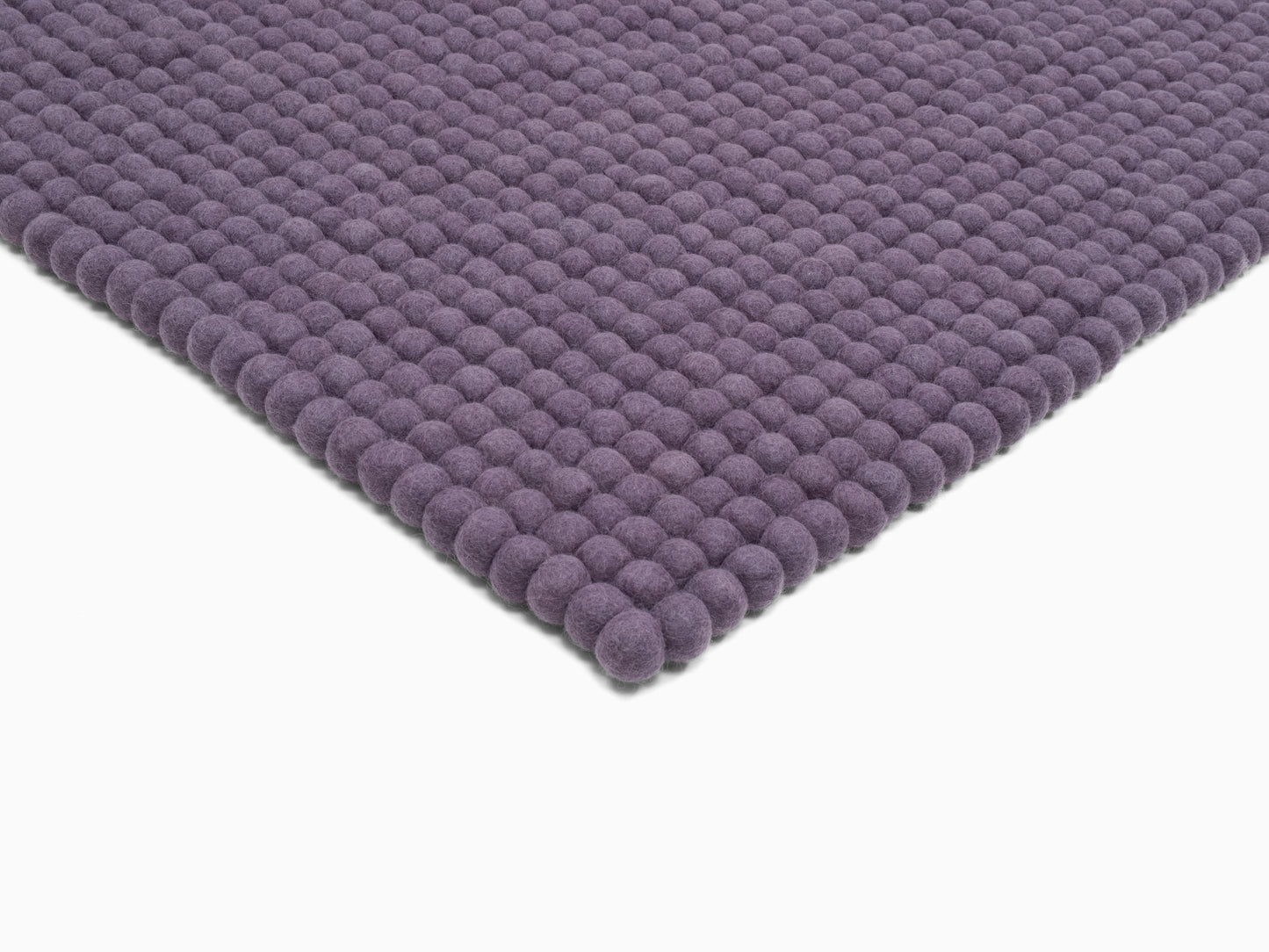 Rechteckiger Filzkugelteppich Mono Colour