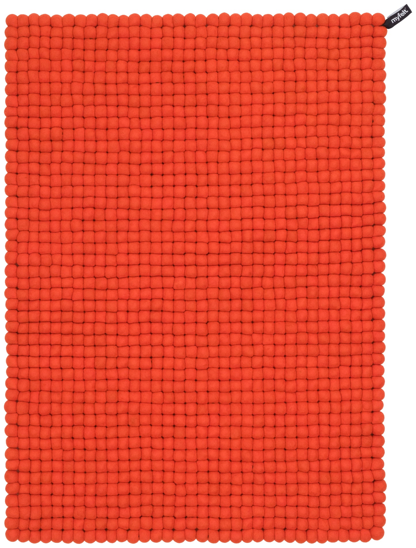 Rechteckiger Filzkugelteppich Mono Colour
