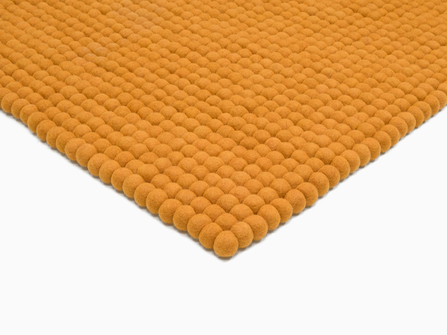 Rechteckiger Filzkugelteppich Mono Colour