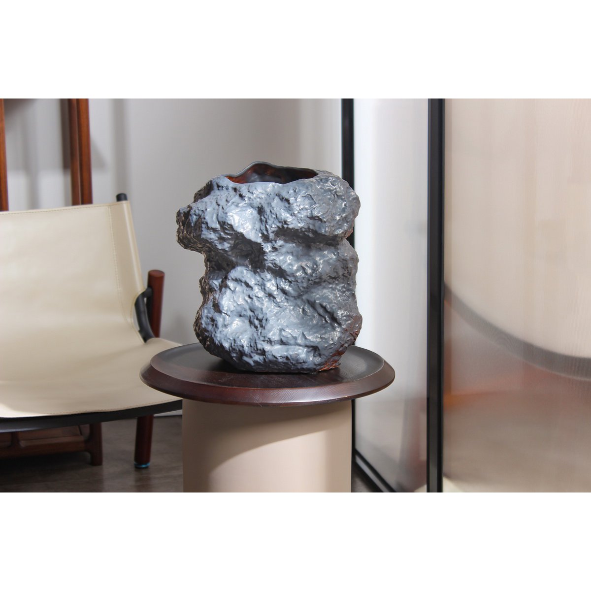 Naturdesign Keramikvase | Anthrazit