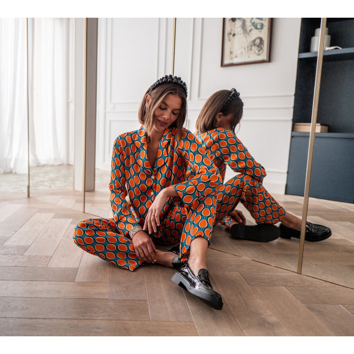 Bluse Straight Cut Dots