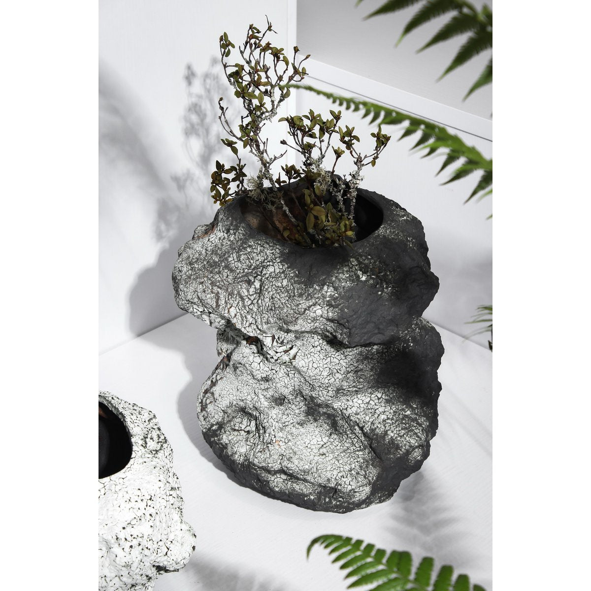 Naturdesign Keramikvase | Anthrazit